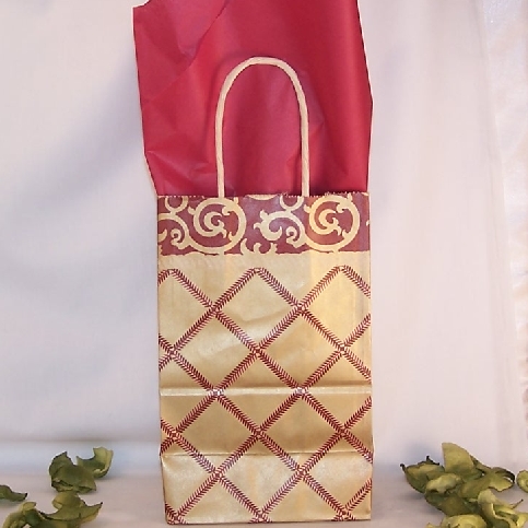 Bath and Body Renaissance Tapestry Paper Gift Bag (Rose)